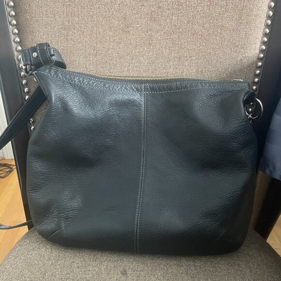 Coach Penelope Black Pebbled Leather Shoulder Bag F19045 - Picture 6 of 13